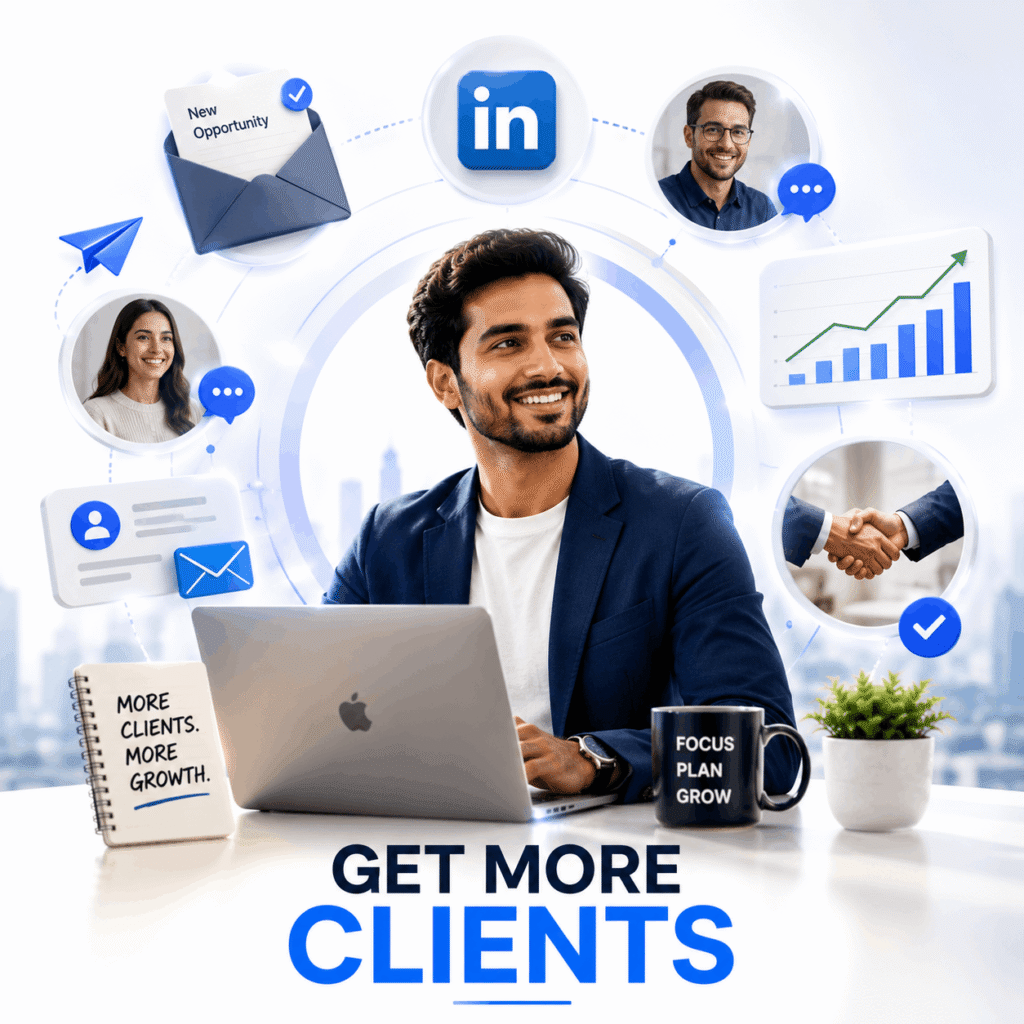 Professional digital marketer building client relationships through LinkedIn, email marketing, networking, and lead generation.